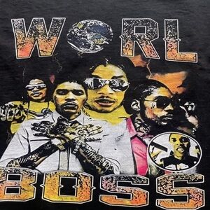 Worl Boss Vybz Kartel Jamaican dancehall artist black tee shirt size M men’s new